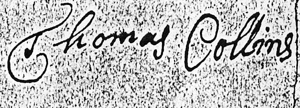 Signature on his son's marriage bond